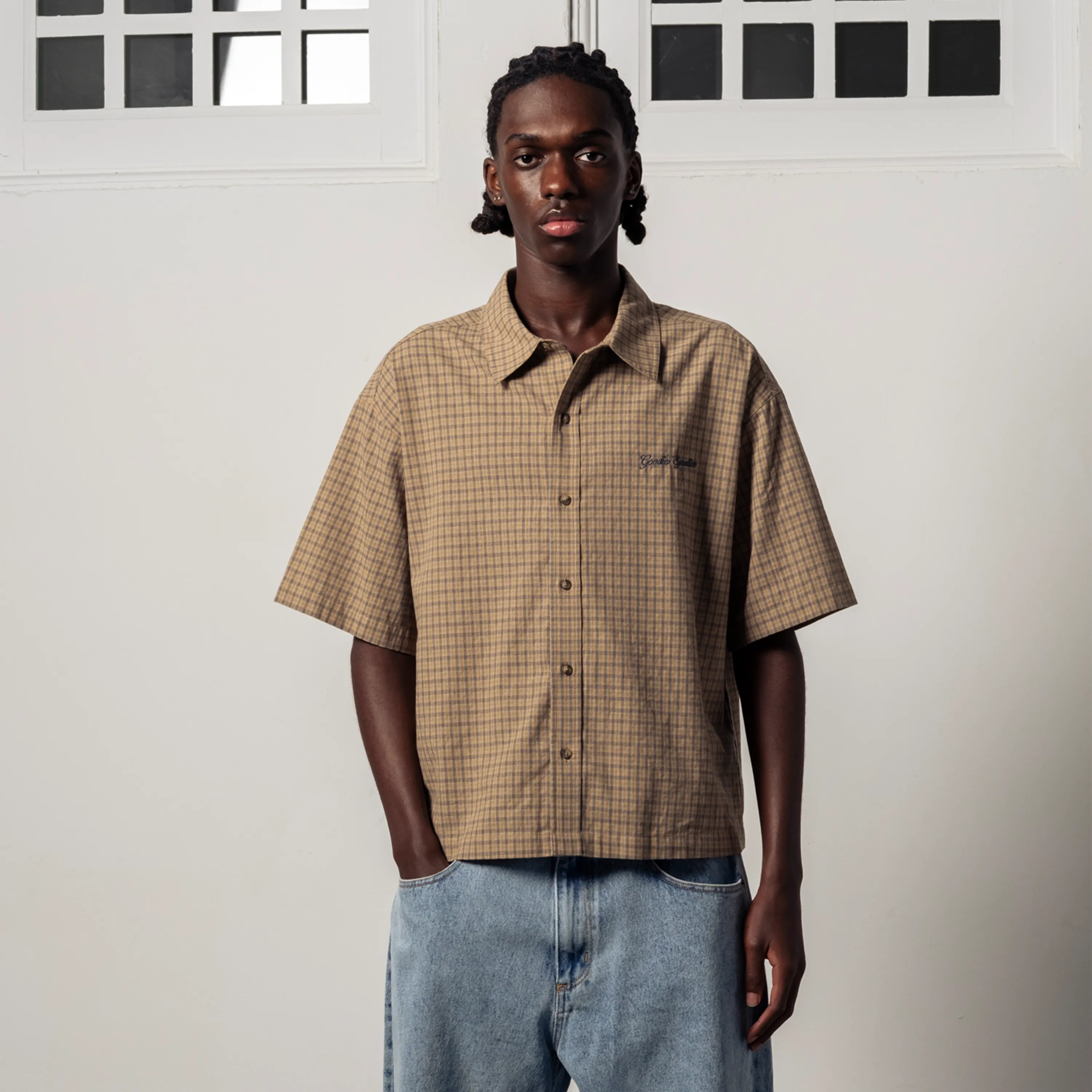 Chemise Goodies Sportive Moss Boxy Shirt Caramel