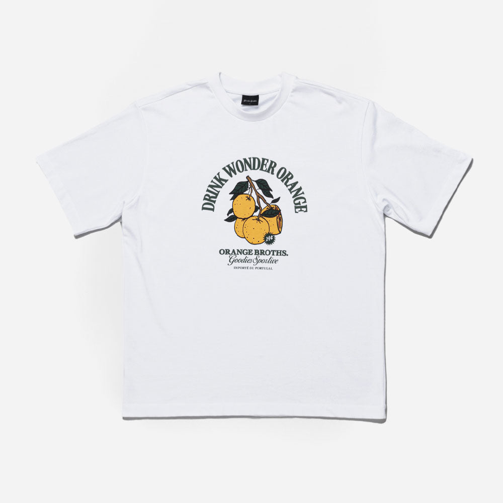GOODIES SPORTIVE - ORANGE TEE - White