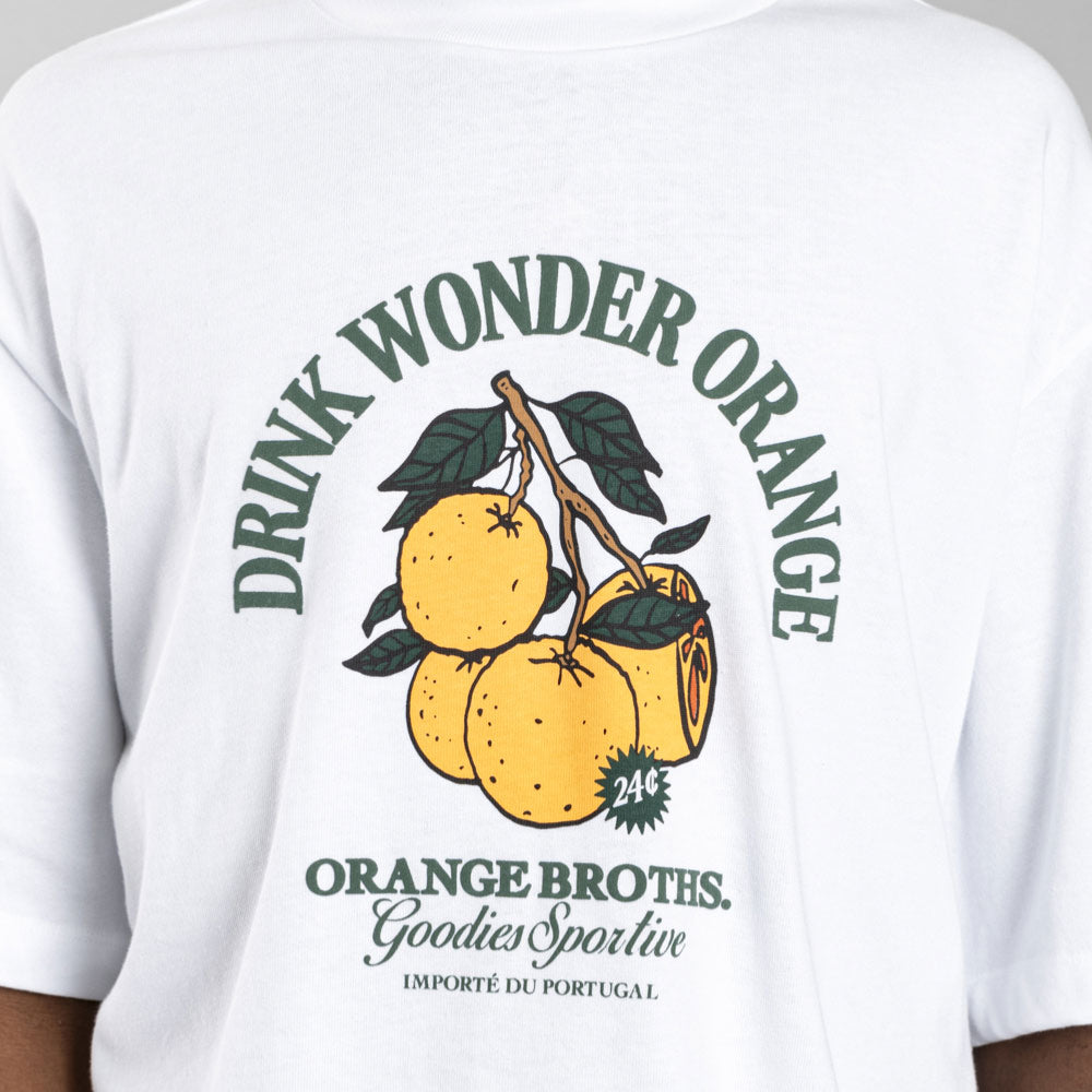 GOODIES SPORTIVE - ORANGE TEE - White