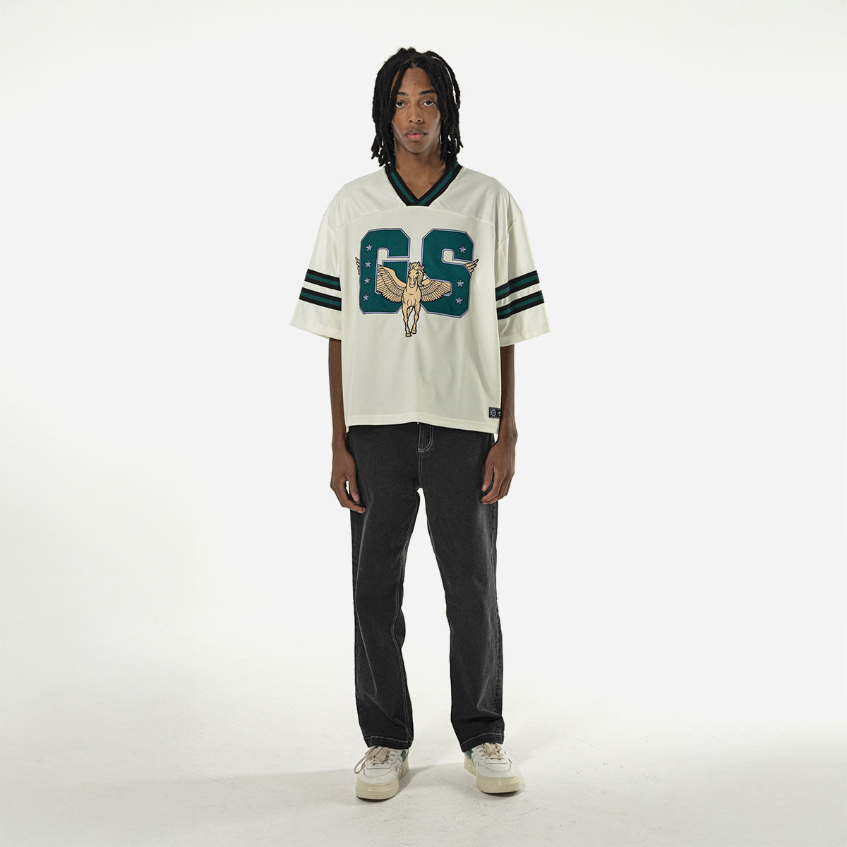 Goodies Sportive - Pegasus Boxy Sportswear - Ecru / Green