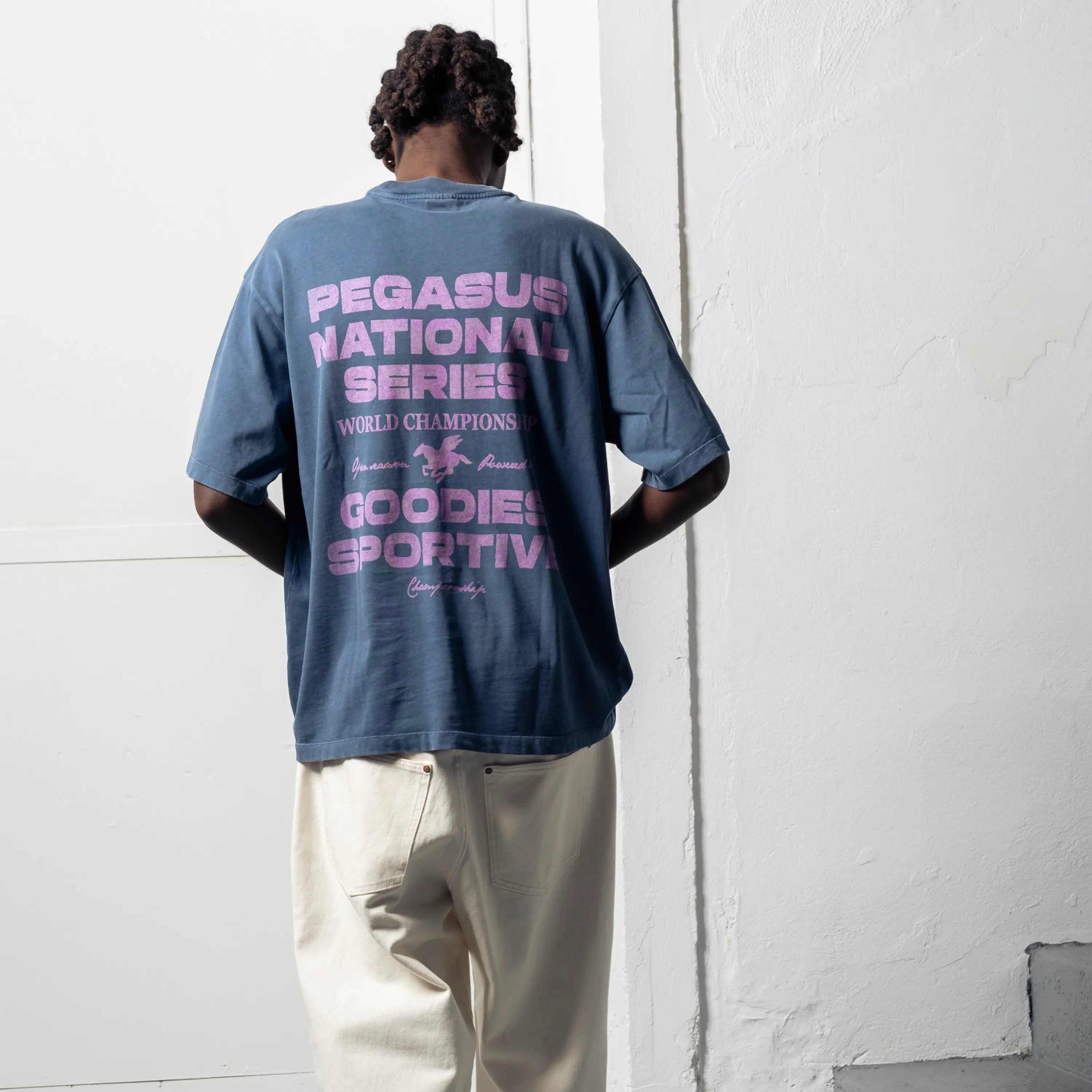 Goodies Sportive Pegasus Series T-shirt - Blue / Pink Fadeout