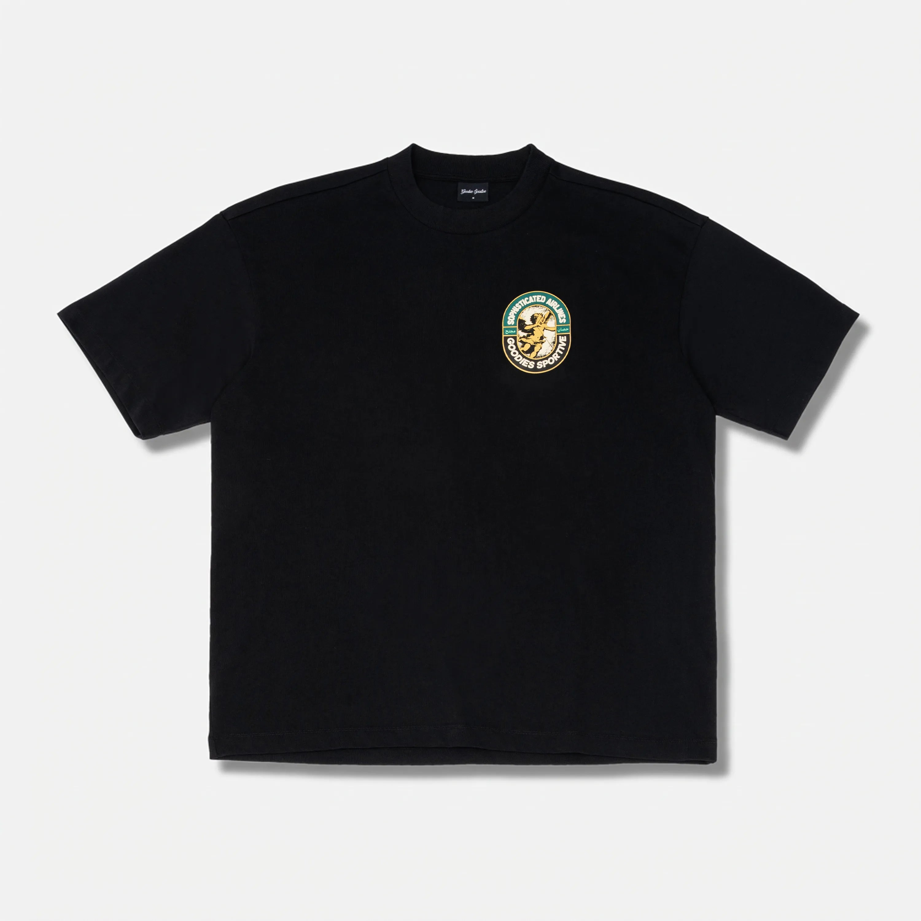 Goodies Sportive Sophisticated Airlines T-Shirt - Black