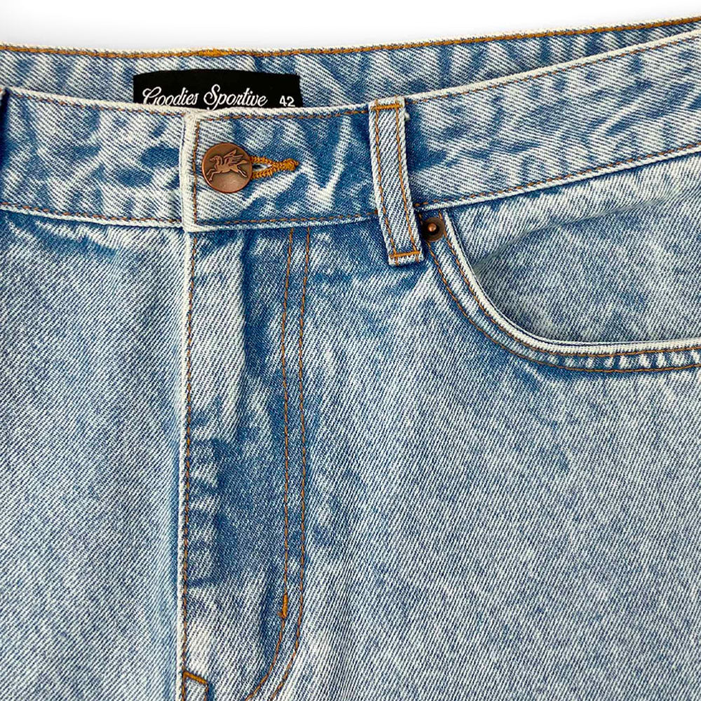 GOODIES SPORTIVE - WIDE LEG JEANS - Blue