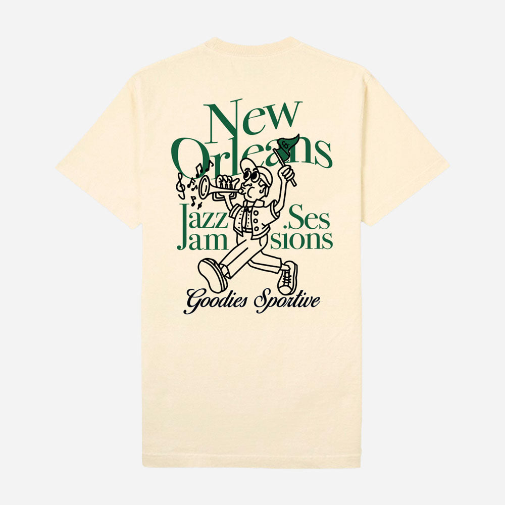 GOODIES SPORTIVE - JAZZ SESSION TEE - Butter