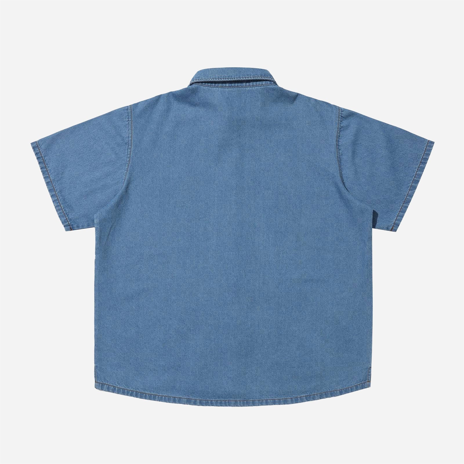 Hélas- Bad Washed Denim Shirt - Light Blue