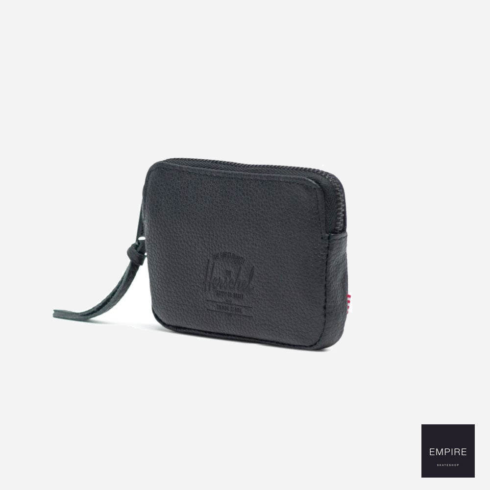 Herschel Oxford Pouch Leather - Black Pebbled