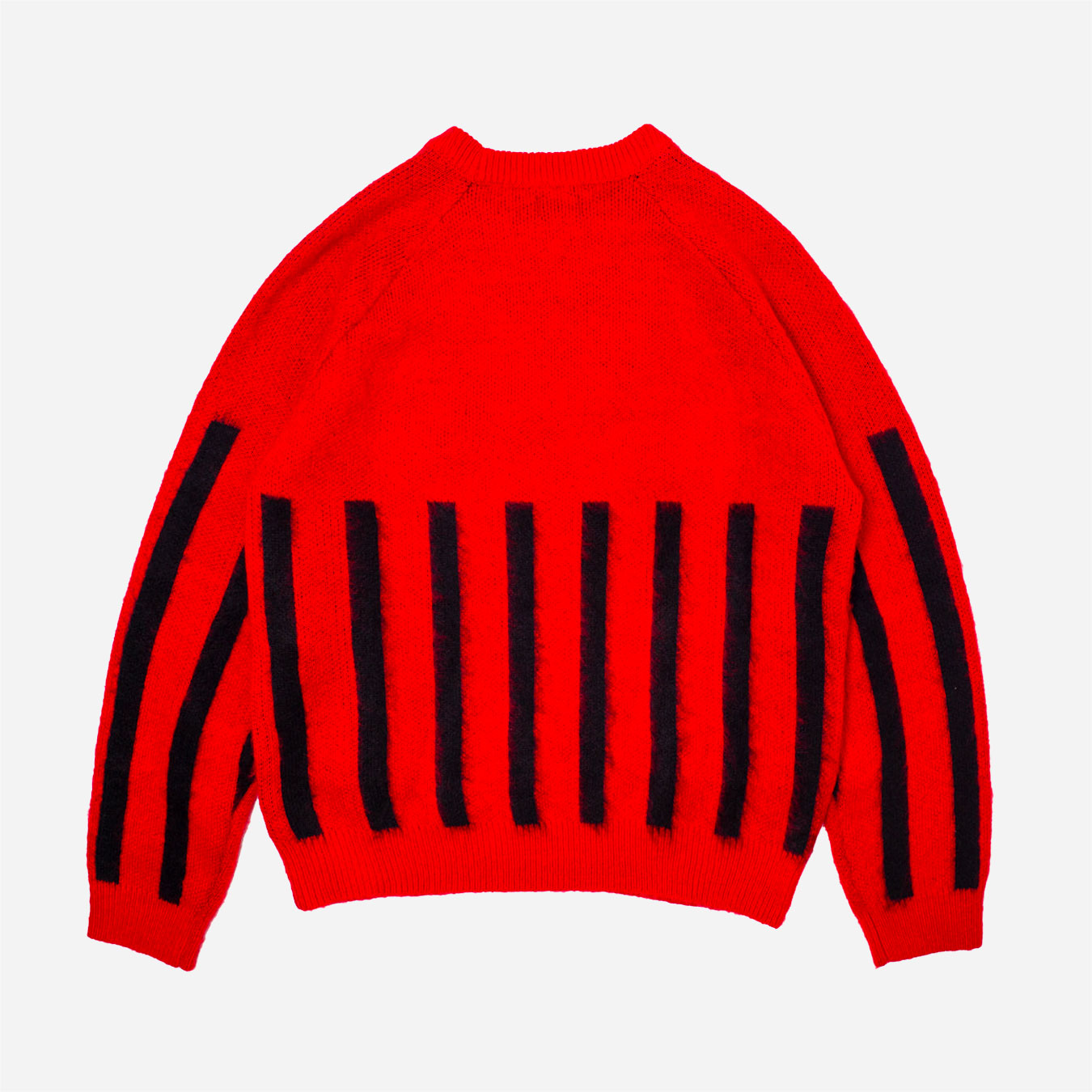 Hoddle - Star Above Mohair Football Heavy Weight Knit - Black / Red
