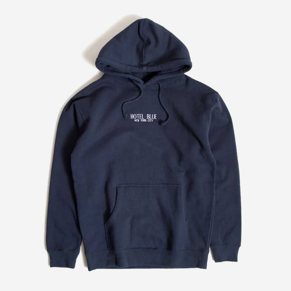 Hotel Blue - Hoodie Logo Embroidered - Navy