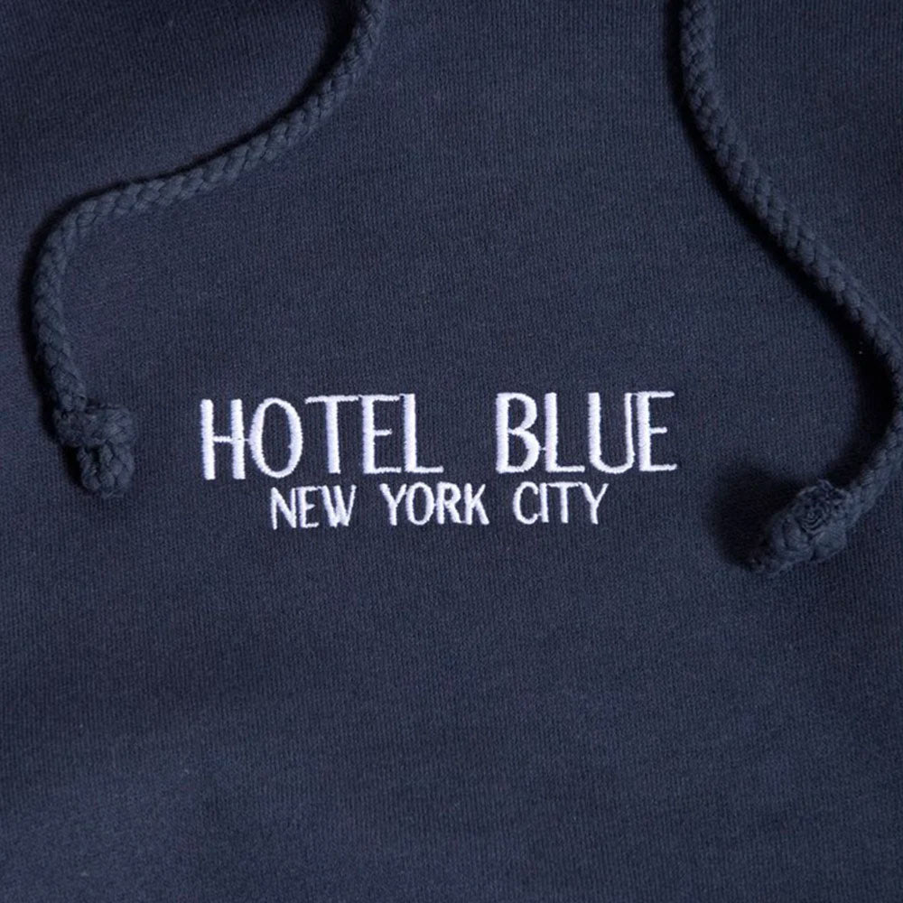 Hotel Blue - Hoodie Logo Embroidered - Navy