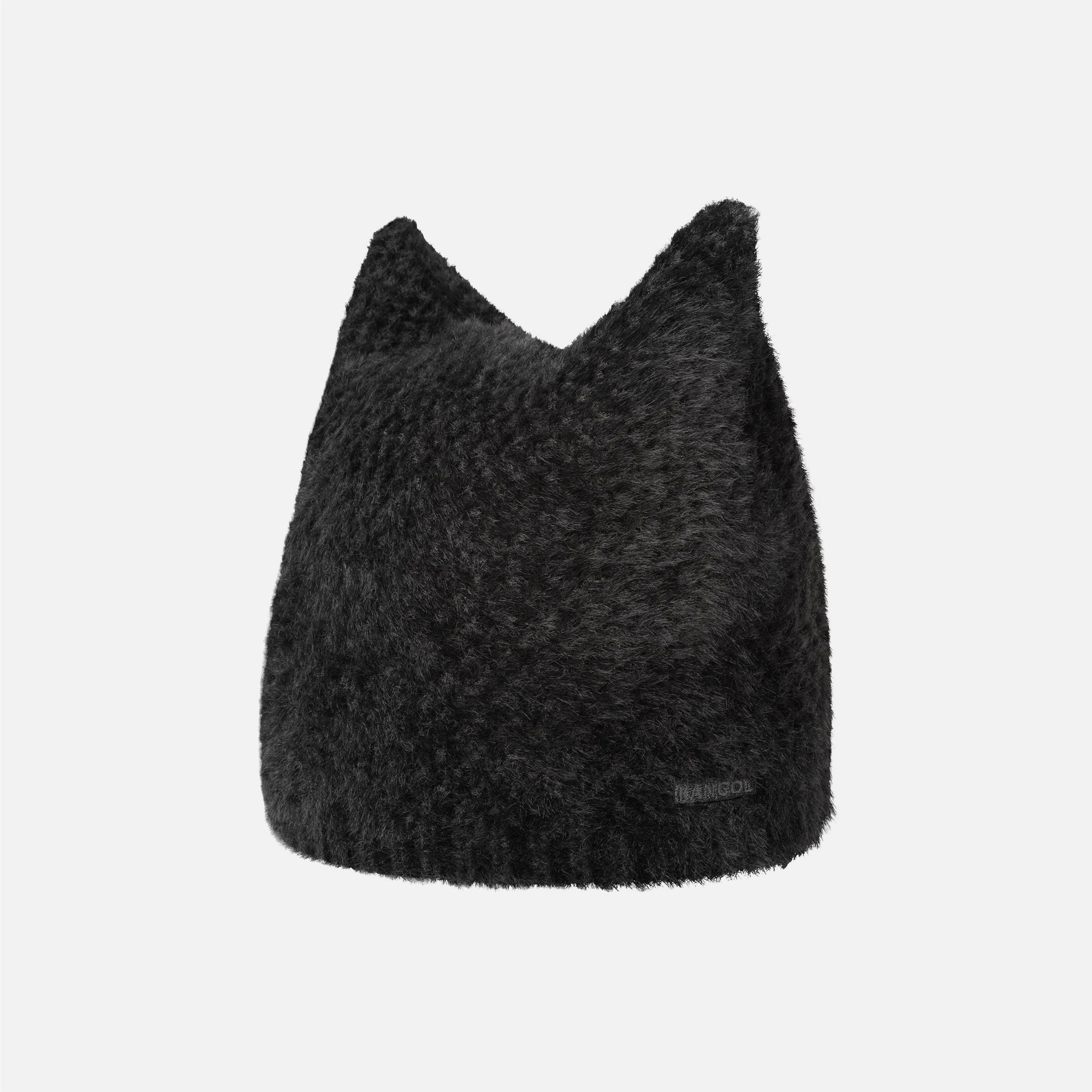 Kangol - Faux Fur Pointed Beanie - Black