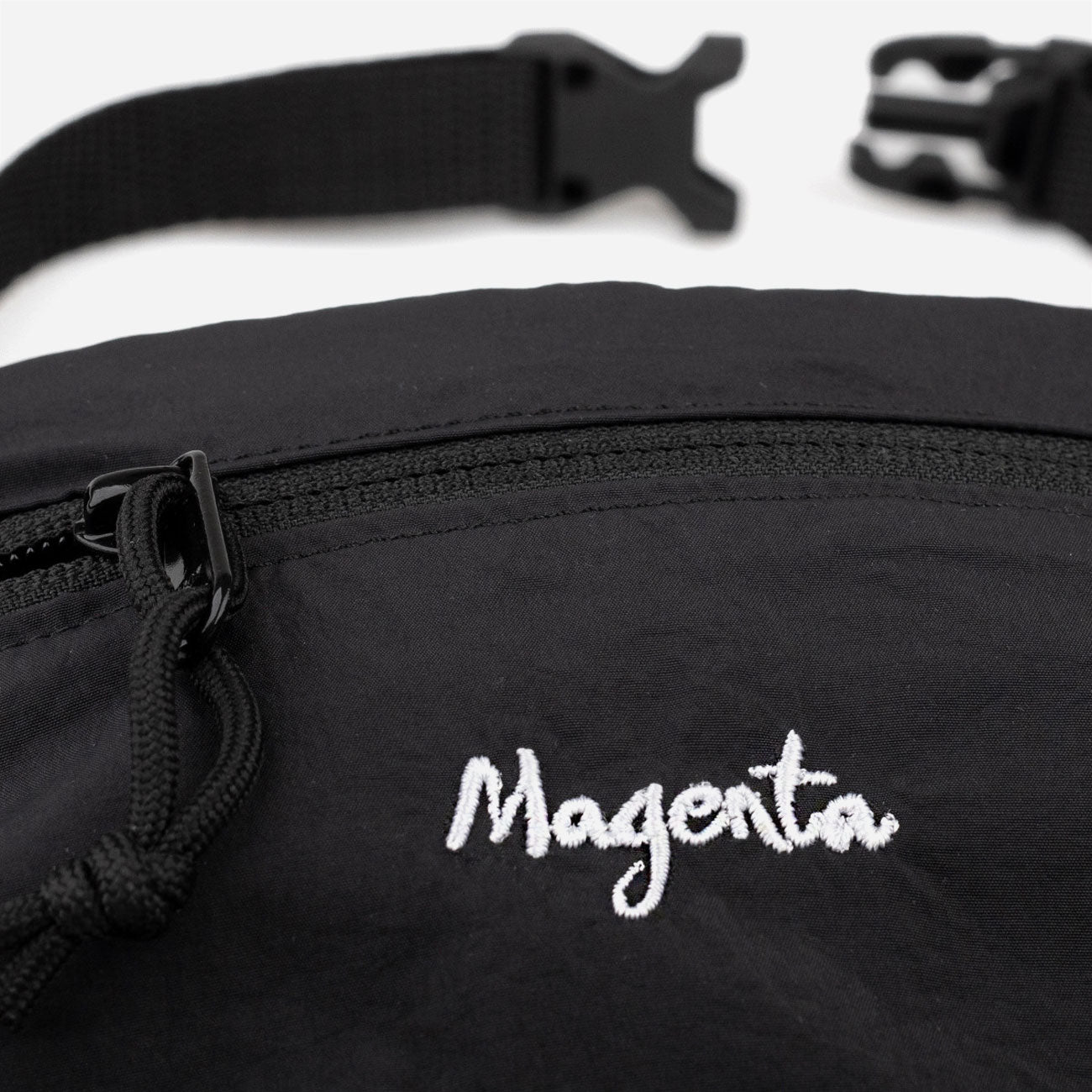 Magenta - Script Banana Bag - Black