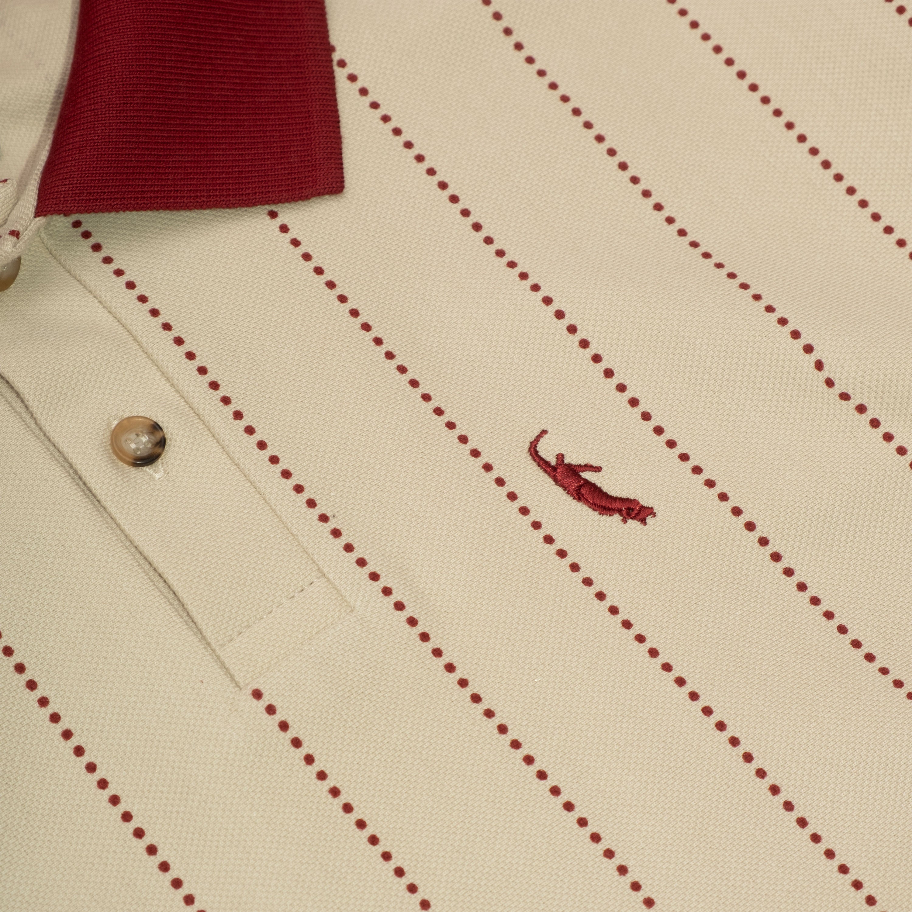 Magenta - Slugger Pique Polo - Beige