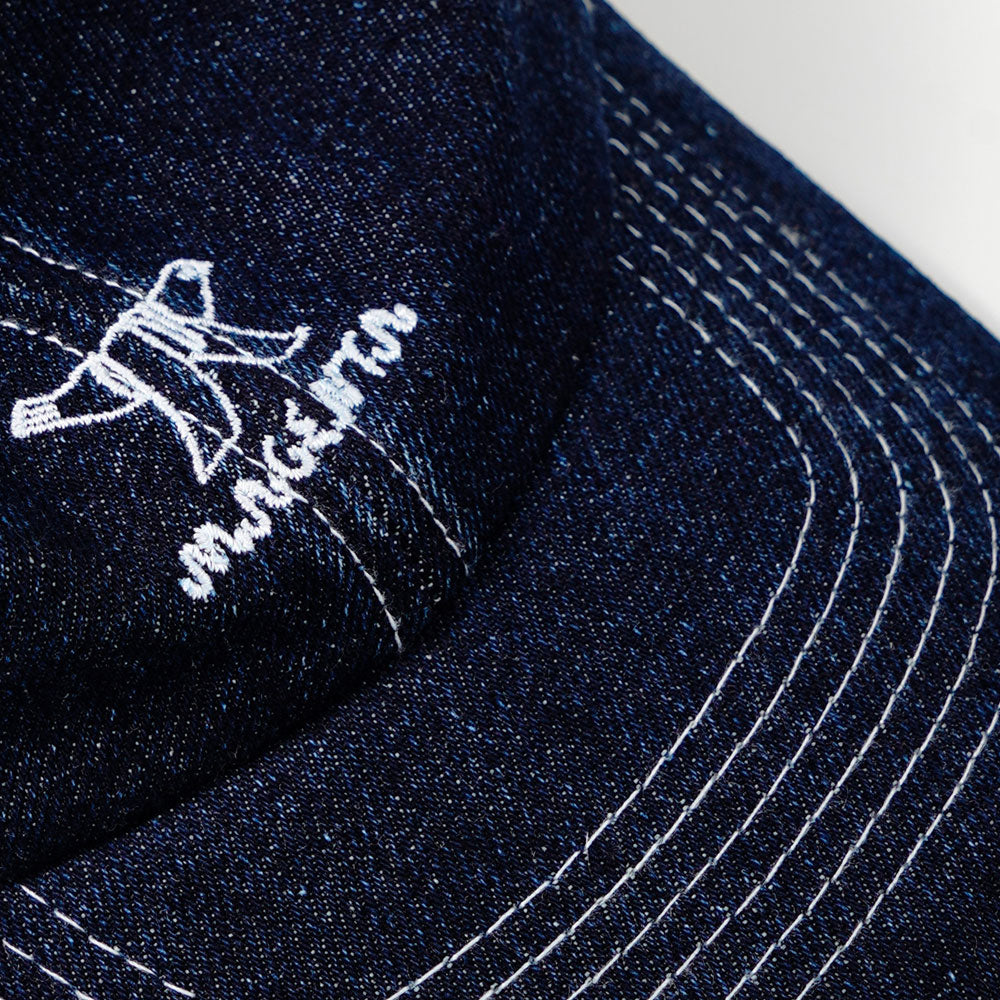 Magenta - Bird Denim Dad Hat - Blue