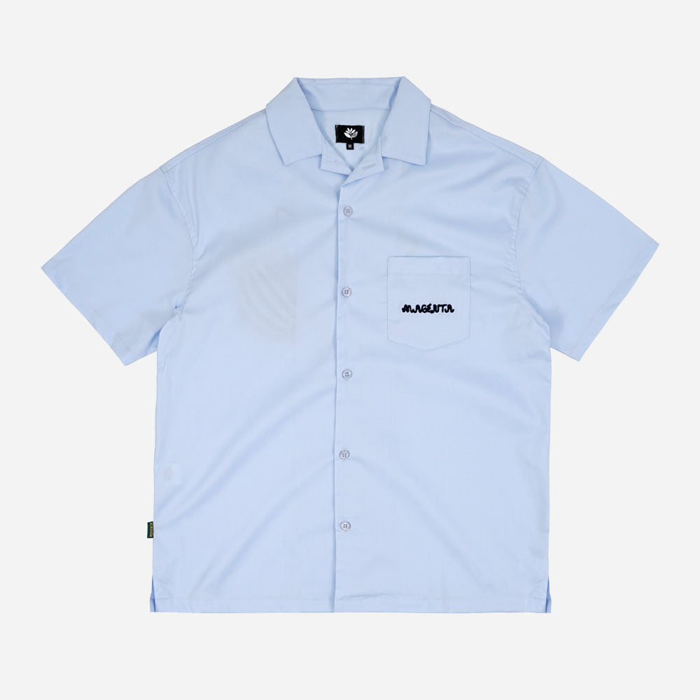 MAGENTA - BOWLING SHIRT - LIGHT BLUE