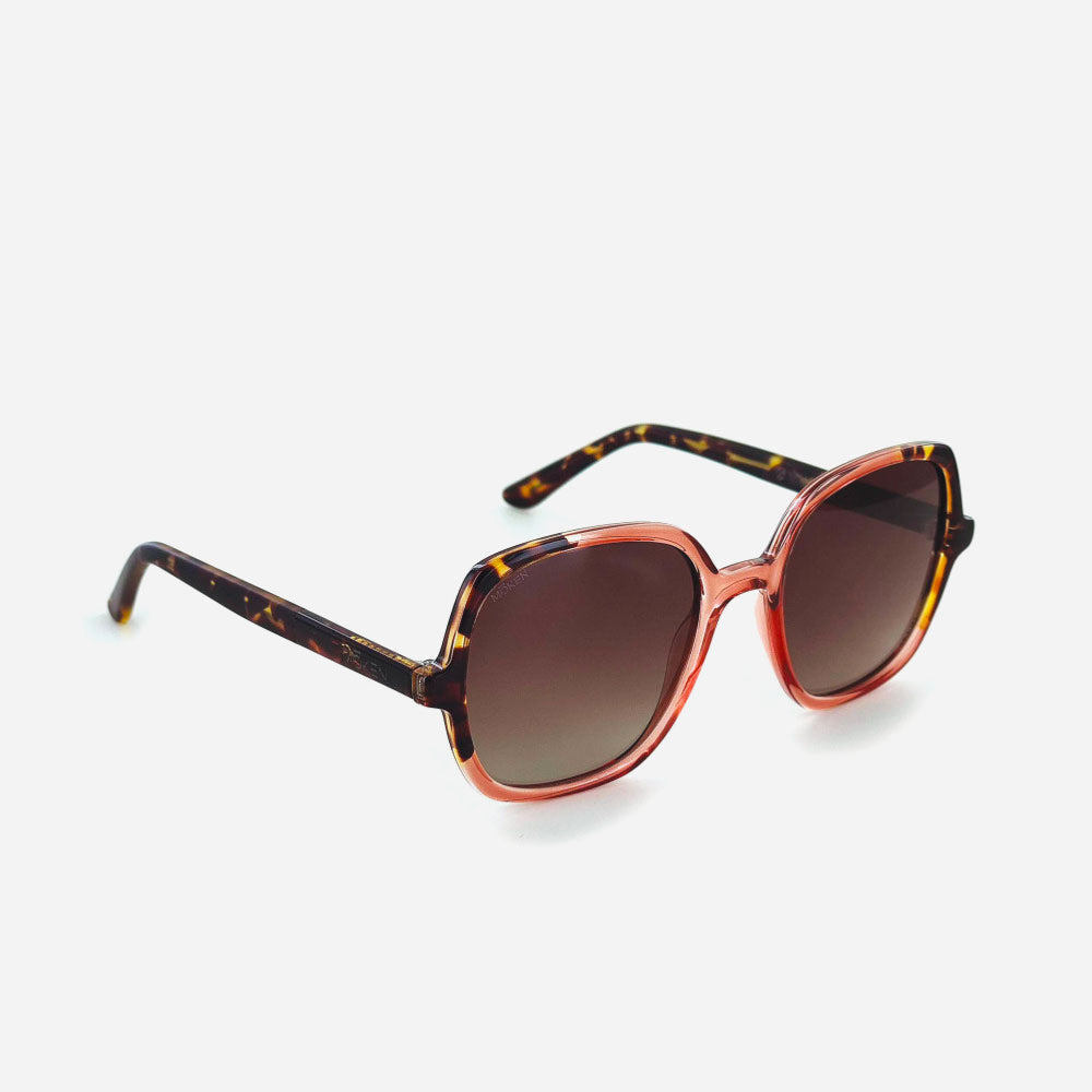 Moken - Monique - Pink Tortoise / Gradient Brown