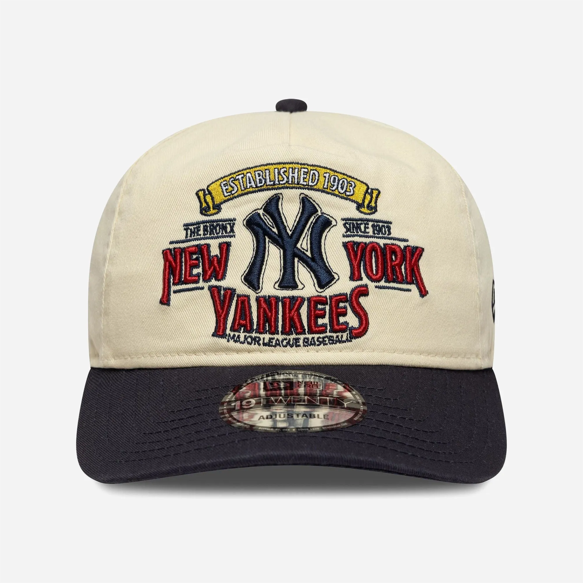 Close-up of vintage Yankees embroidery The Bronx Founded in 1903.