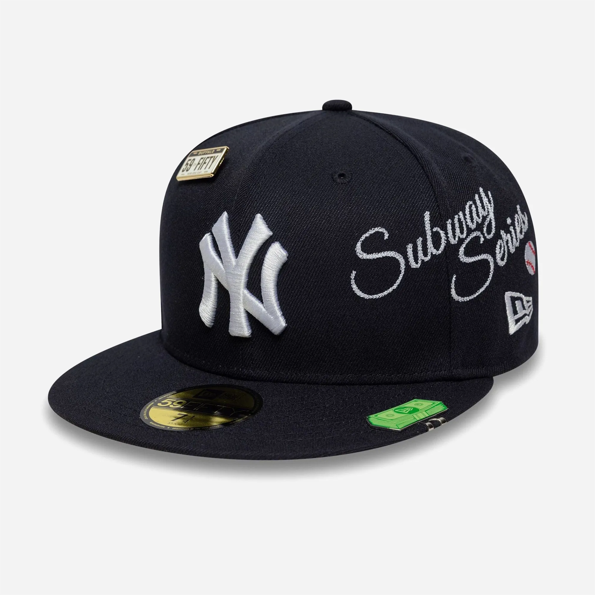 NEW ERA59 Yankees ツバ裏　サイズ7 (海外限定）subway New Era 59FIFTY Yankees Subway Series Navy - MLB Fitted Hat