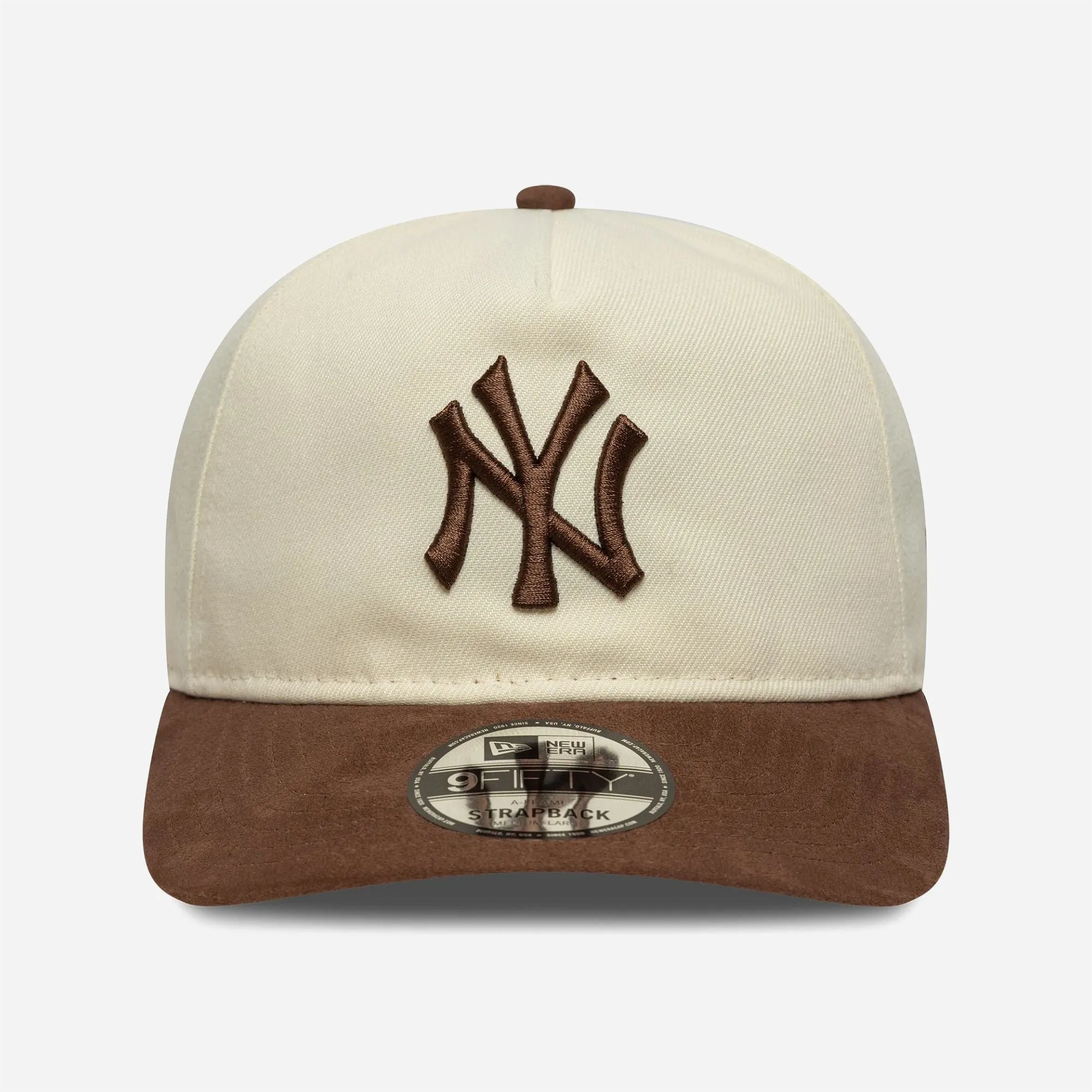 New Era - 9FIFTY A-Frame Snapback New York Yankees Suede Visor - Chocolate