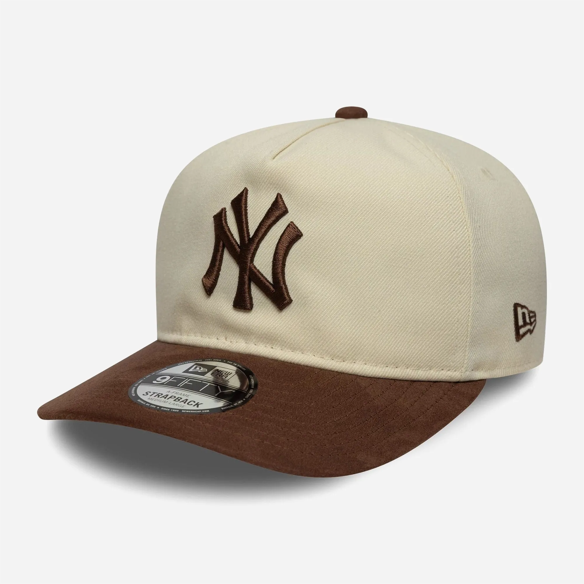 New Era - 9FIFTY A-Frame Snapback New York Yankees Suede Visor - Chocolate