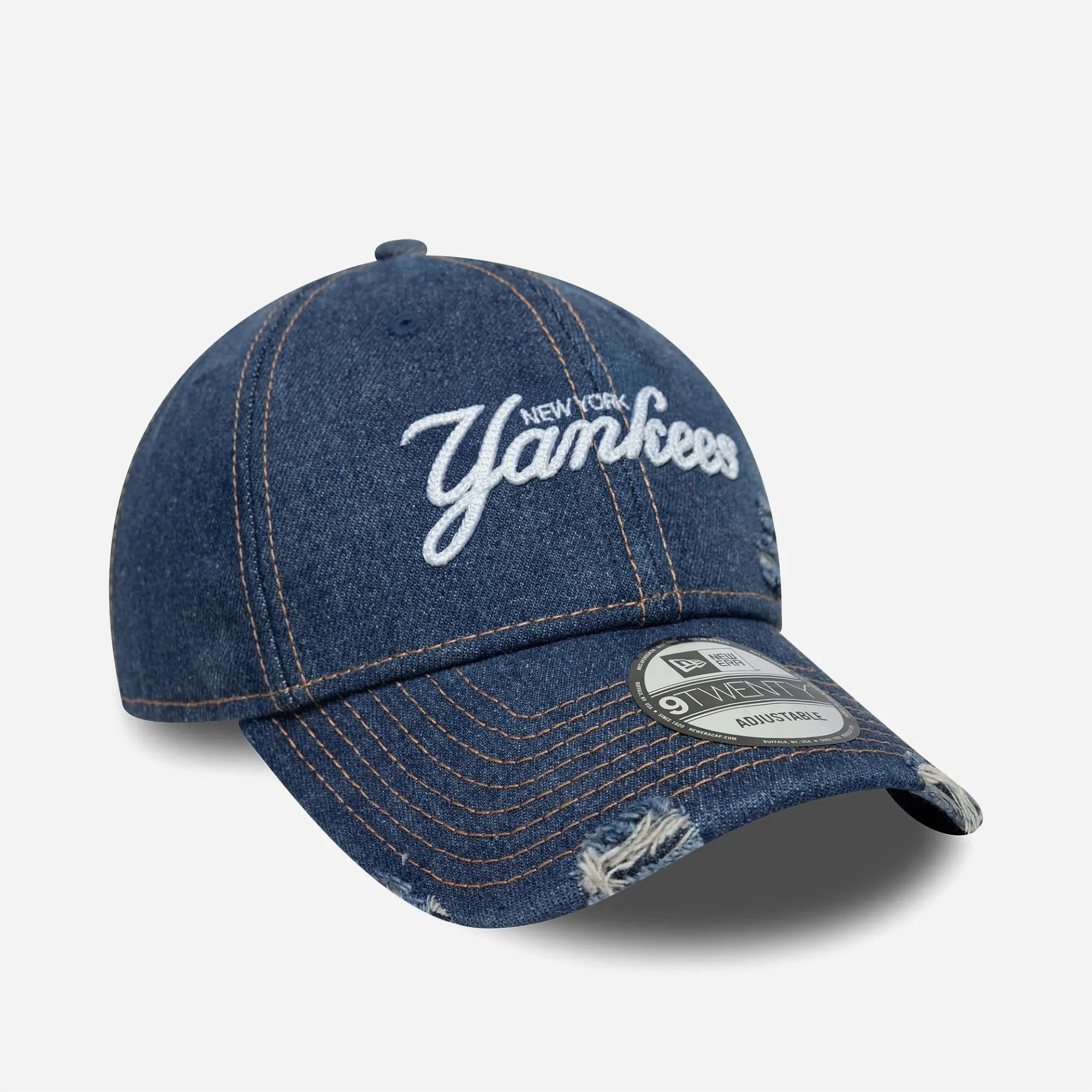 New Era - 9TWENTY New York Yankees MLB - Denim Distressed Navy