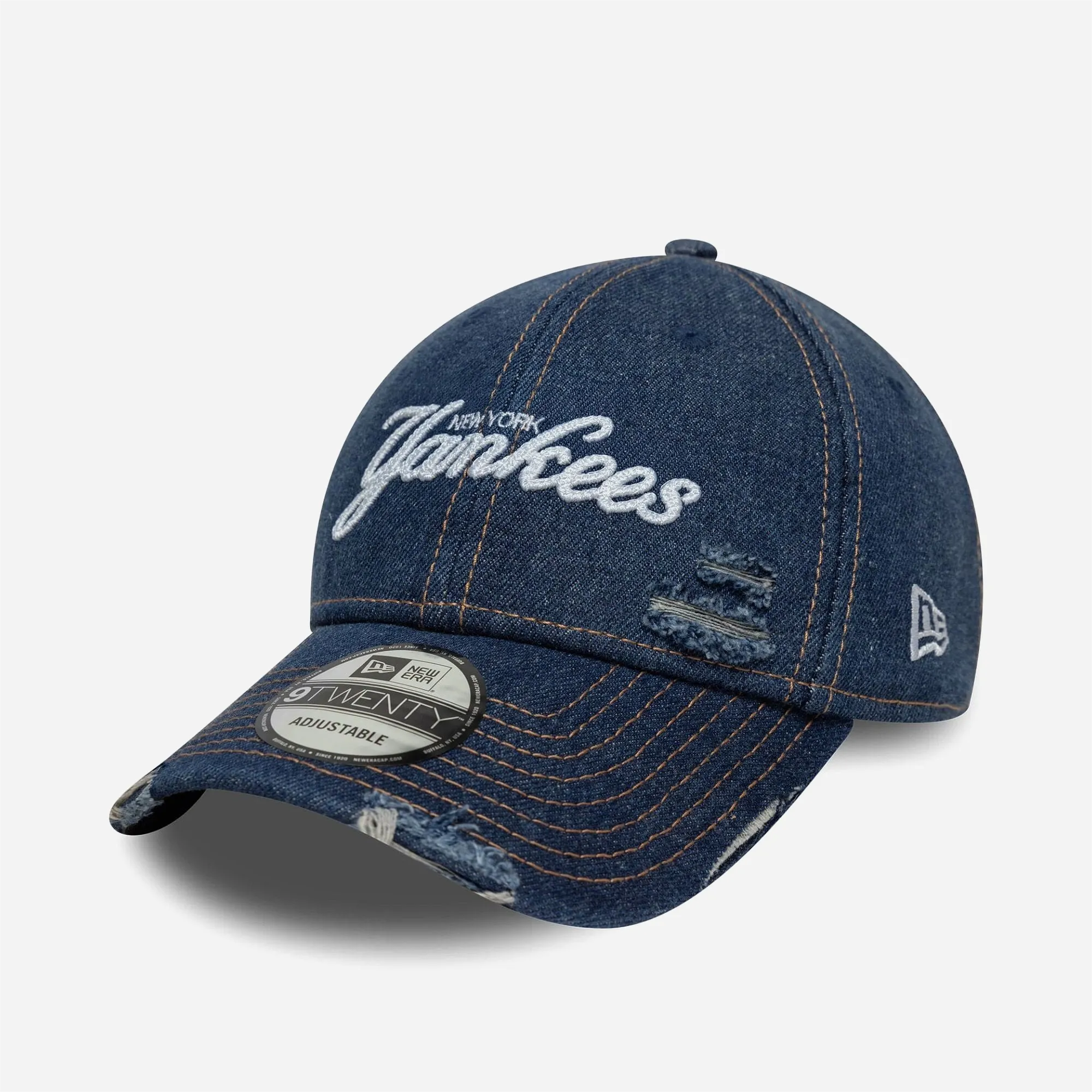 New Era - 9TWENTY New York Yankees MLB - Denim Distressed Navy