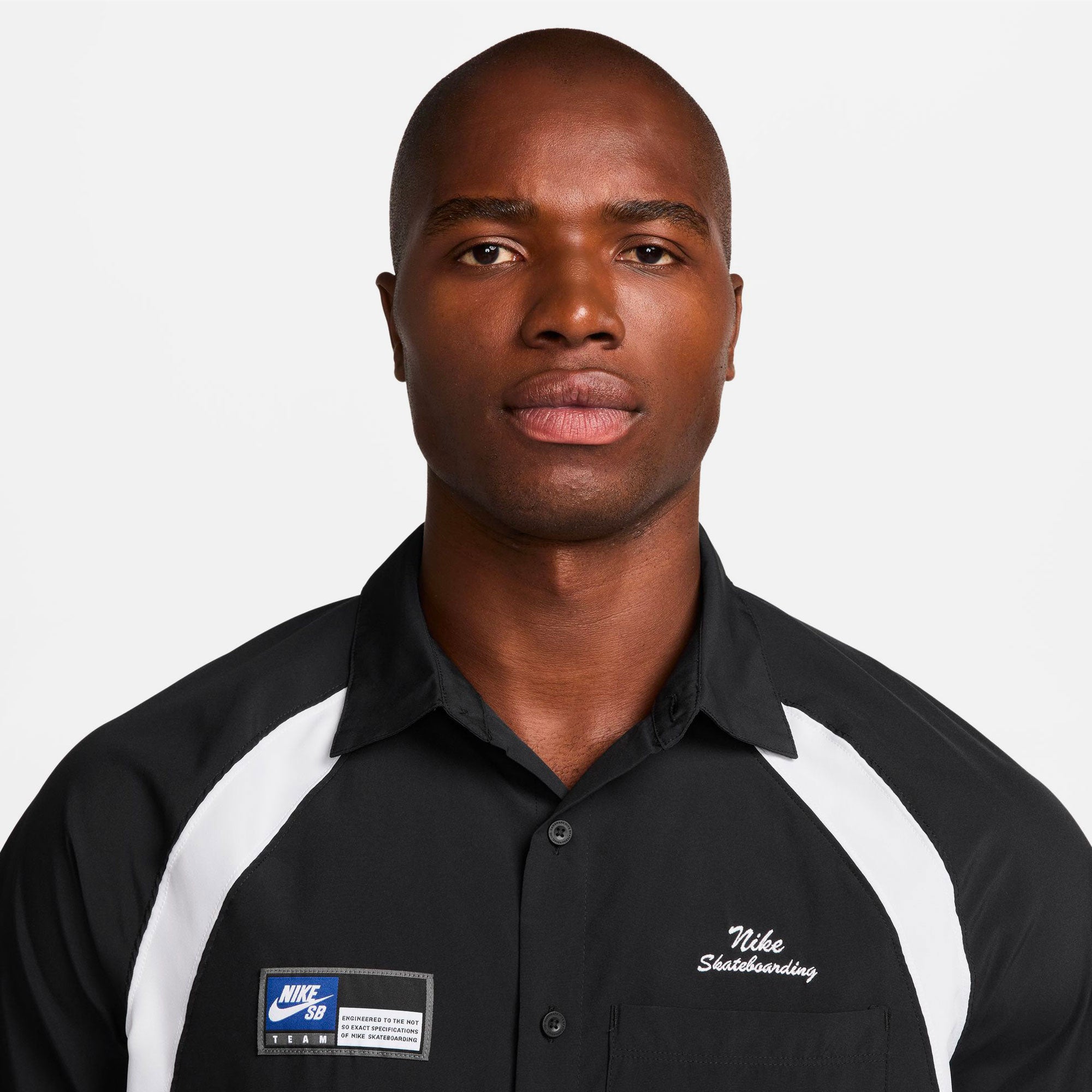 Nike SB - Dri-Fit Bowler 2 Woven SS Top - Black / White