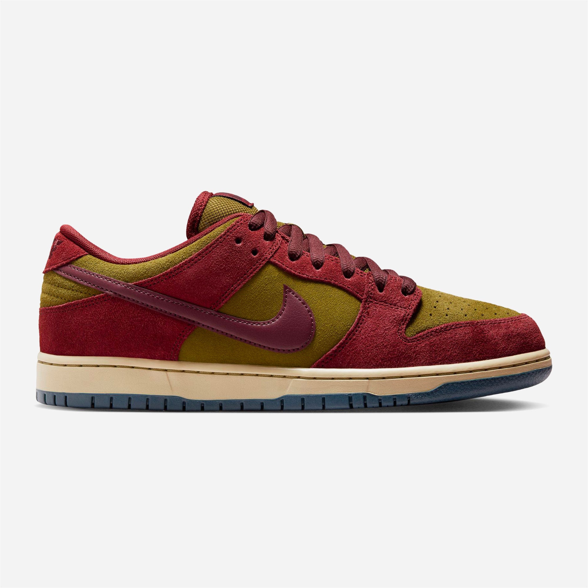 Nike SB - Dunk Low Pro - Dark Team Red / Burgundy Crush Olive Flak
