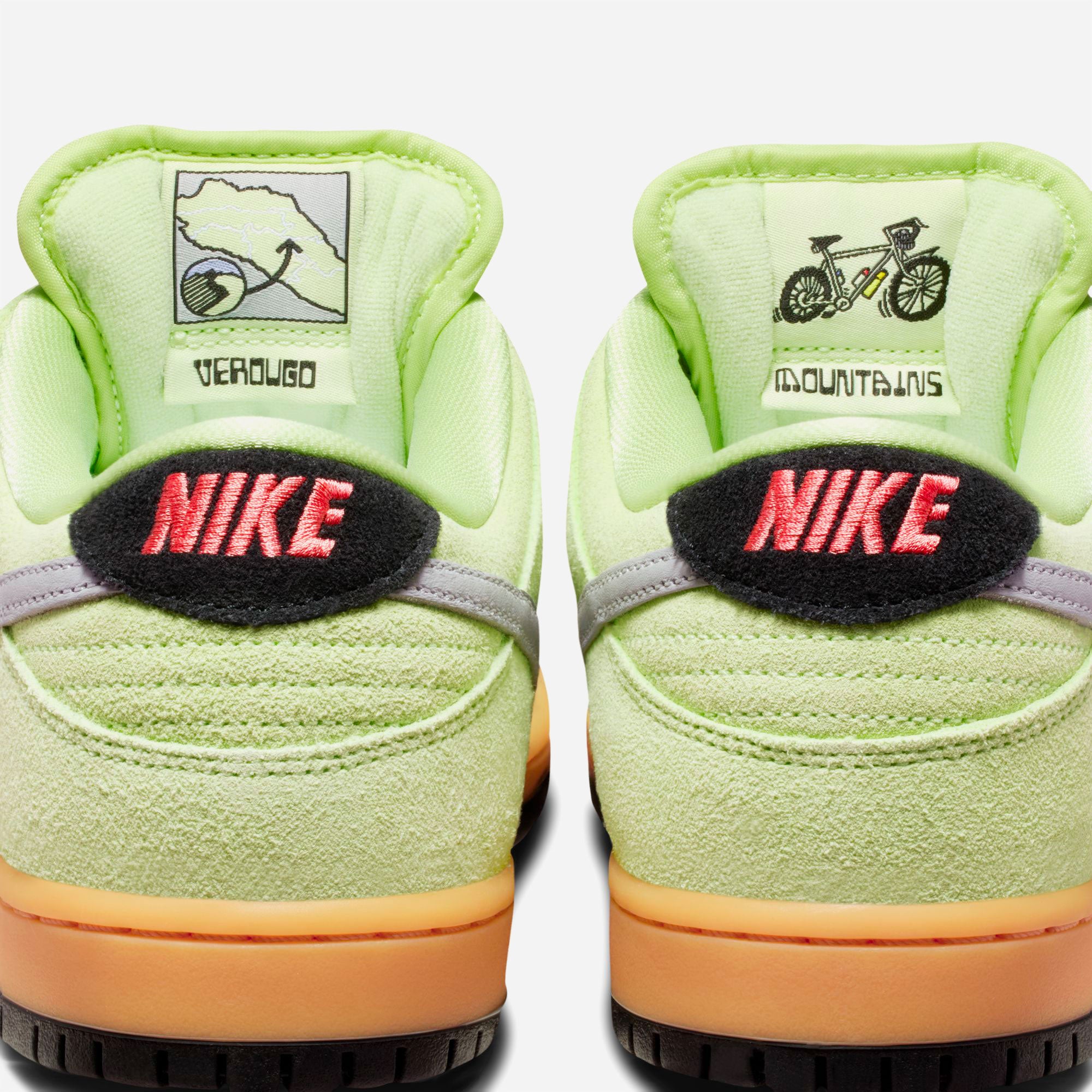 Nike SB - Dunk Low Pro - "Verdugo Mountain" Light Liquid Lime / Wolf Grey-Black