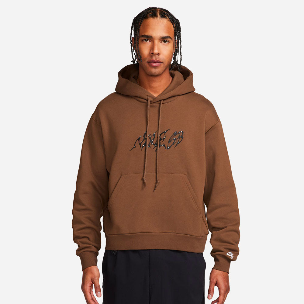 NIKE SB - FLEECE PO HOODIE STALLION - Lt British Tan White