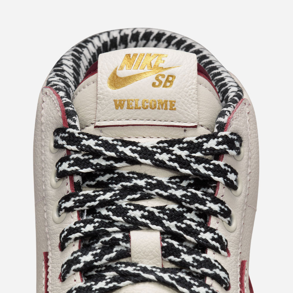 NIKE SB - BLAZER MID x WELCOME SKATEBOARDING MADRID QS - Sail - Dark Beetroot - White