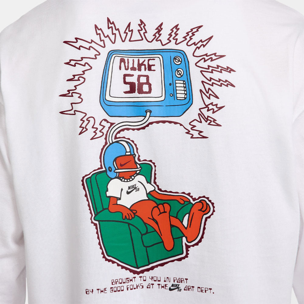 NIKE SB - TEE LS BRAINWASH - White