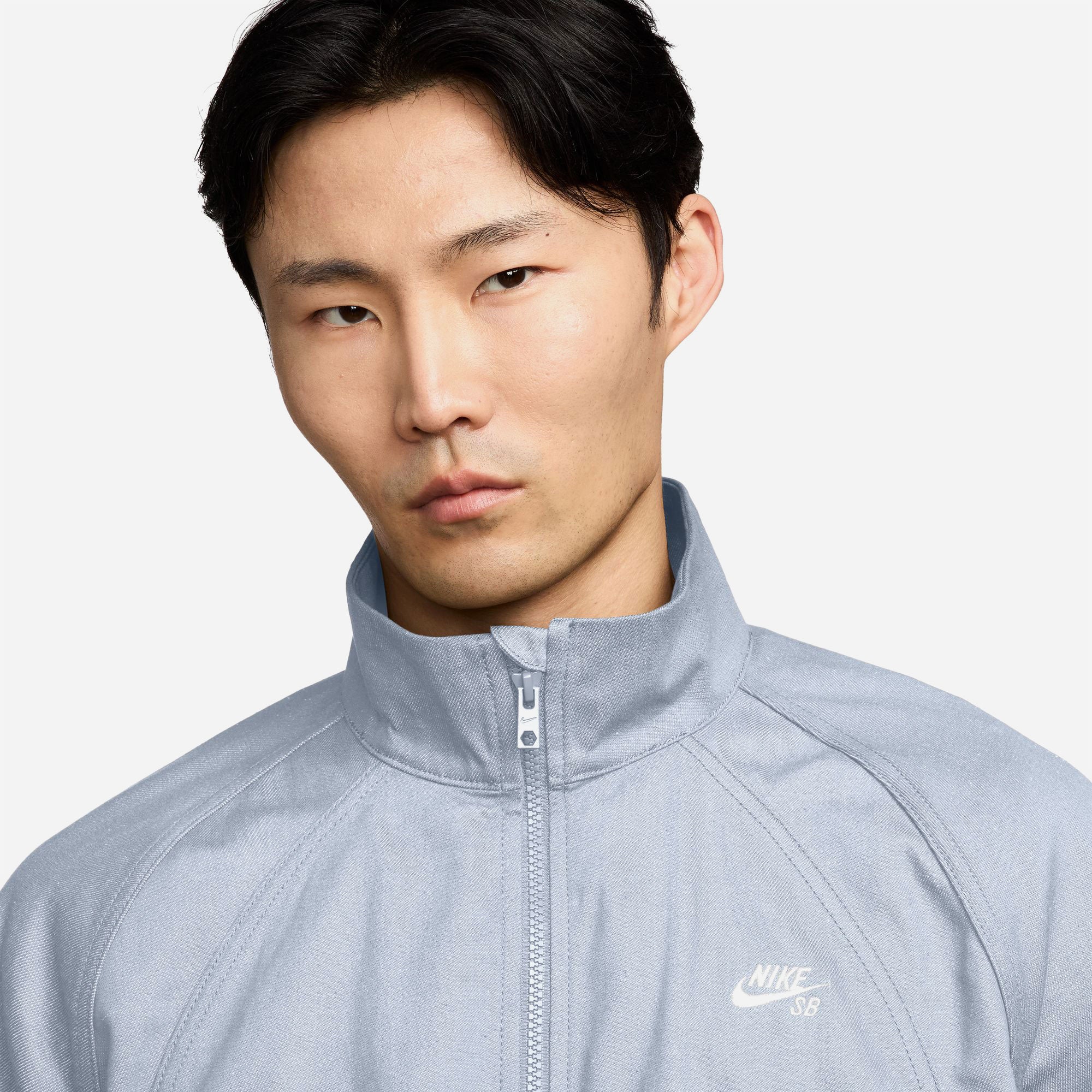 Nike SB - Denim Full-Zip Track Jacket - Football Grey / White