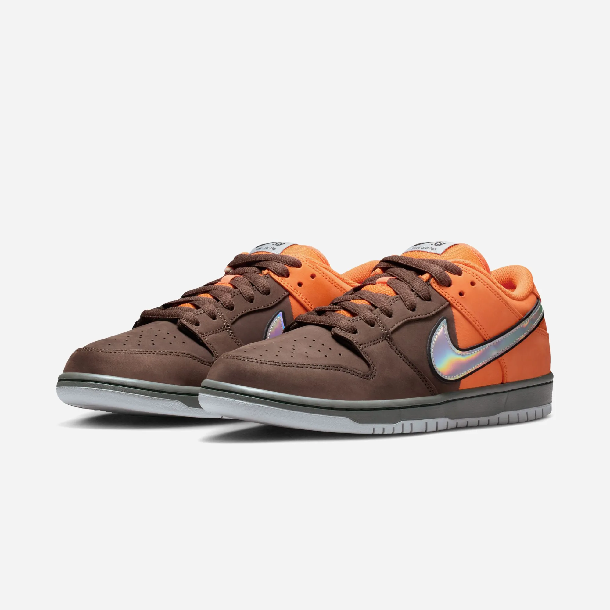 Nike SB Dunk Low Pro in San Francisco orange and brown transport ticket colourway.