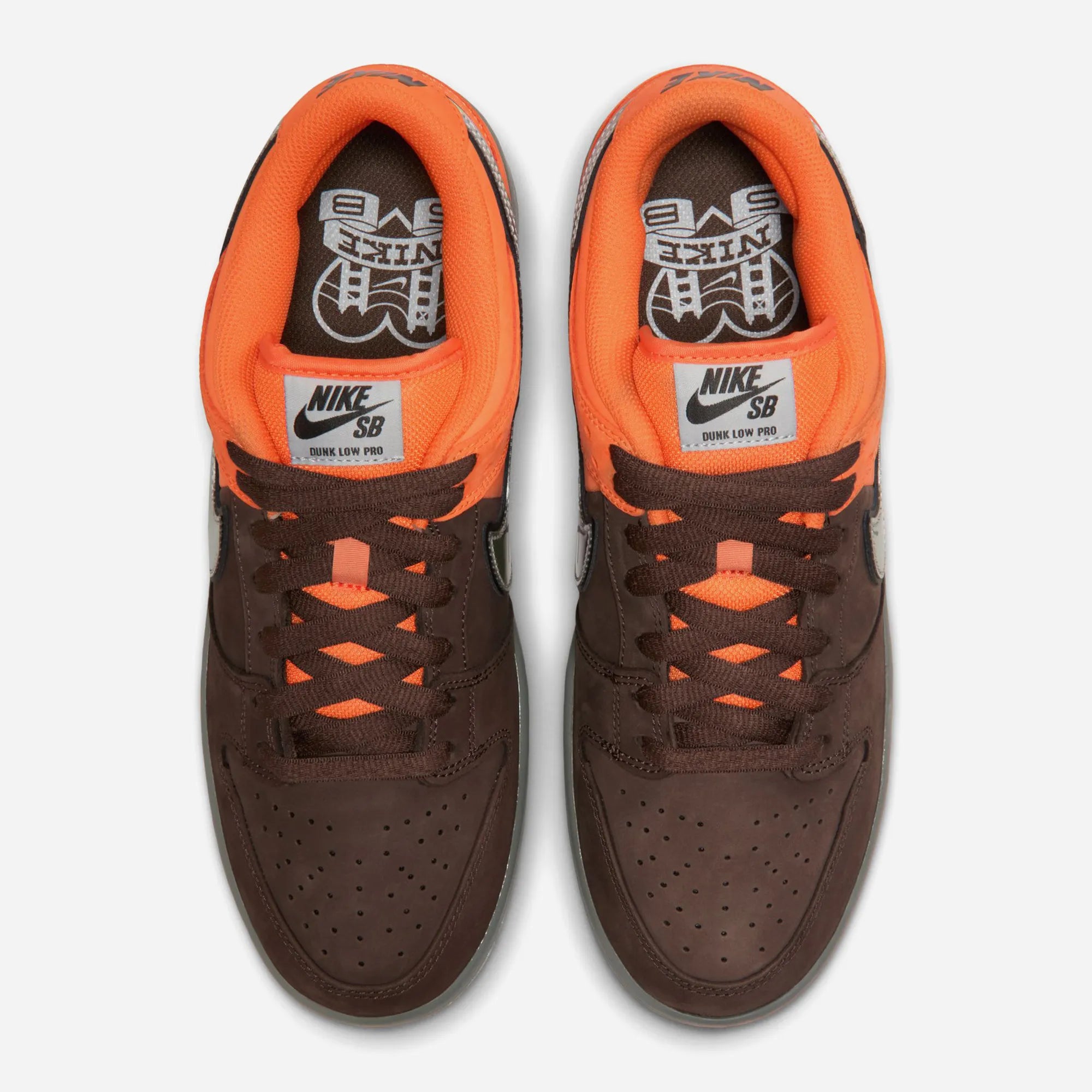 Nike SB Dunk Low Pro "Muni Fast Pass" - Safety Orange / Wolf Grey - Baroque Brown