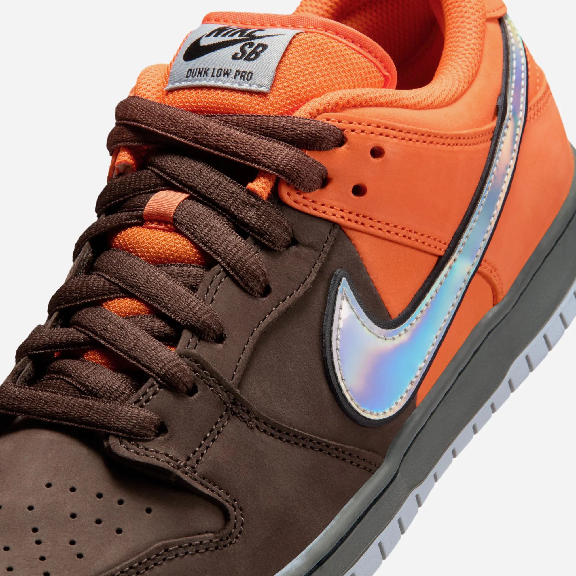 Nike SB Dunk Low Pro "Muni Fast Pass" - Safety Orange / Wolf Grey - Baroque Brown