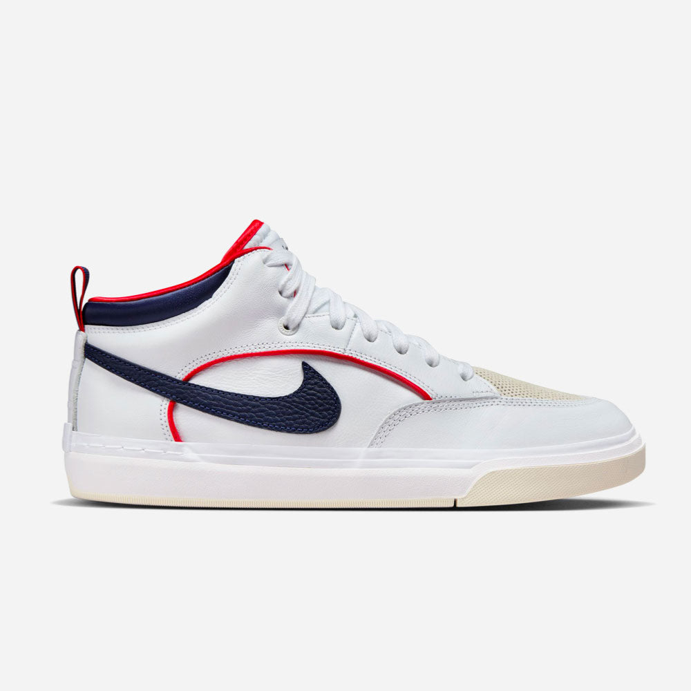 NIKE SB - REACT LEO - WHITE-MIDNIGHT NAVY-UNIVERSITY RED-WHITE