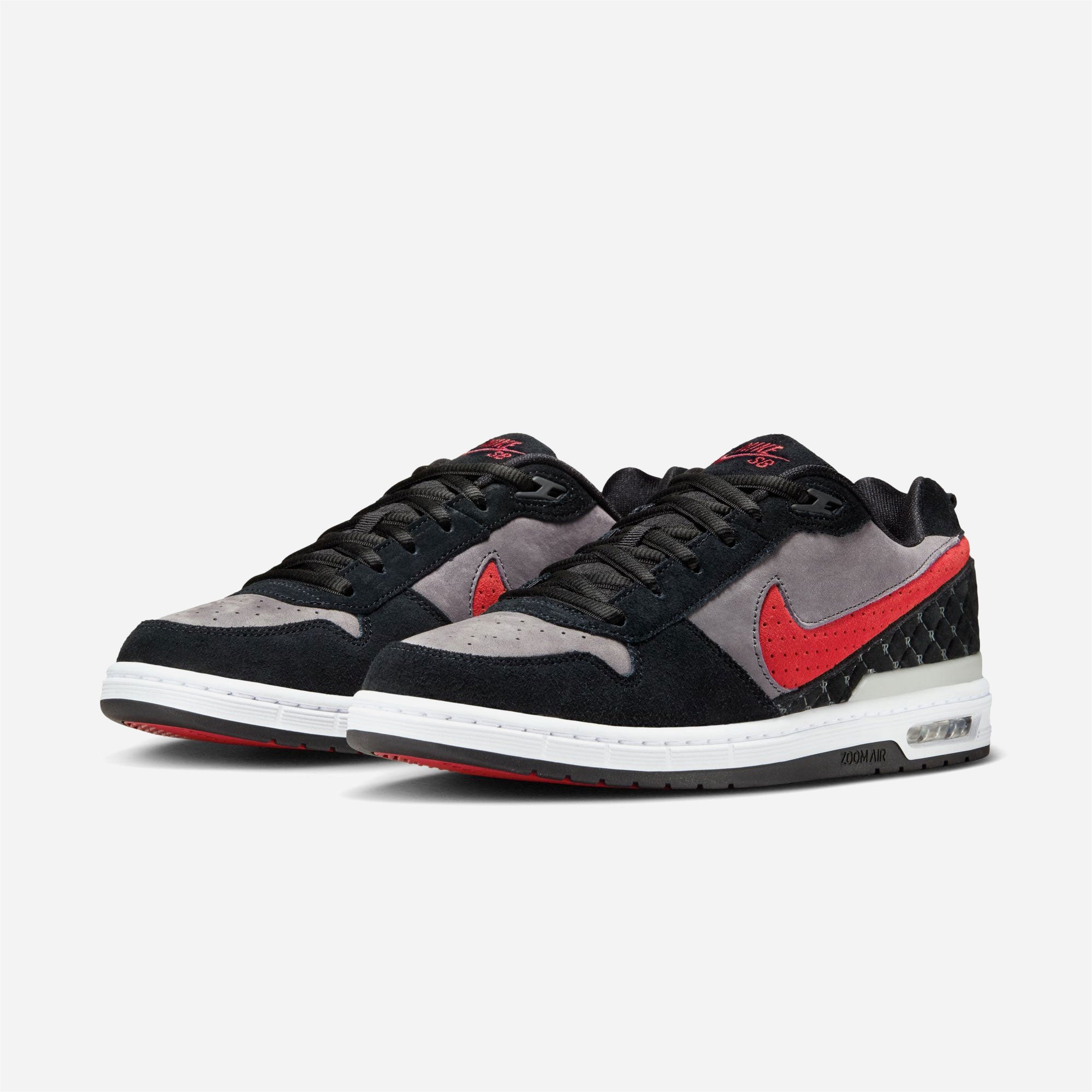 Nike SB - Paul Rodriguez Zoom Air Low "Bred" - Black / Varsity Red - Flint Grey - Black