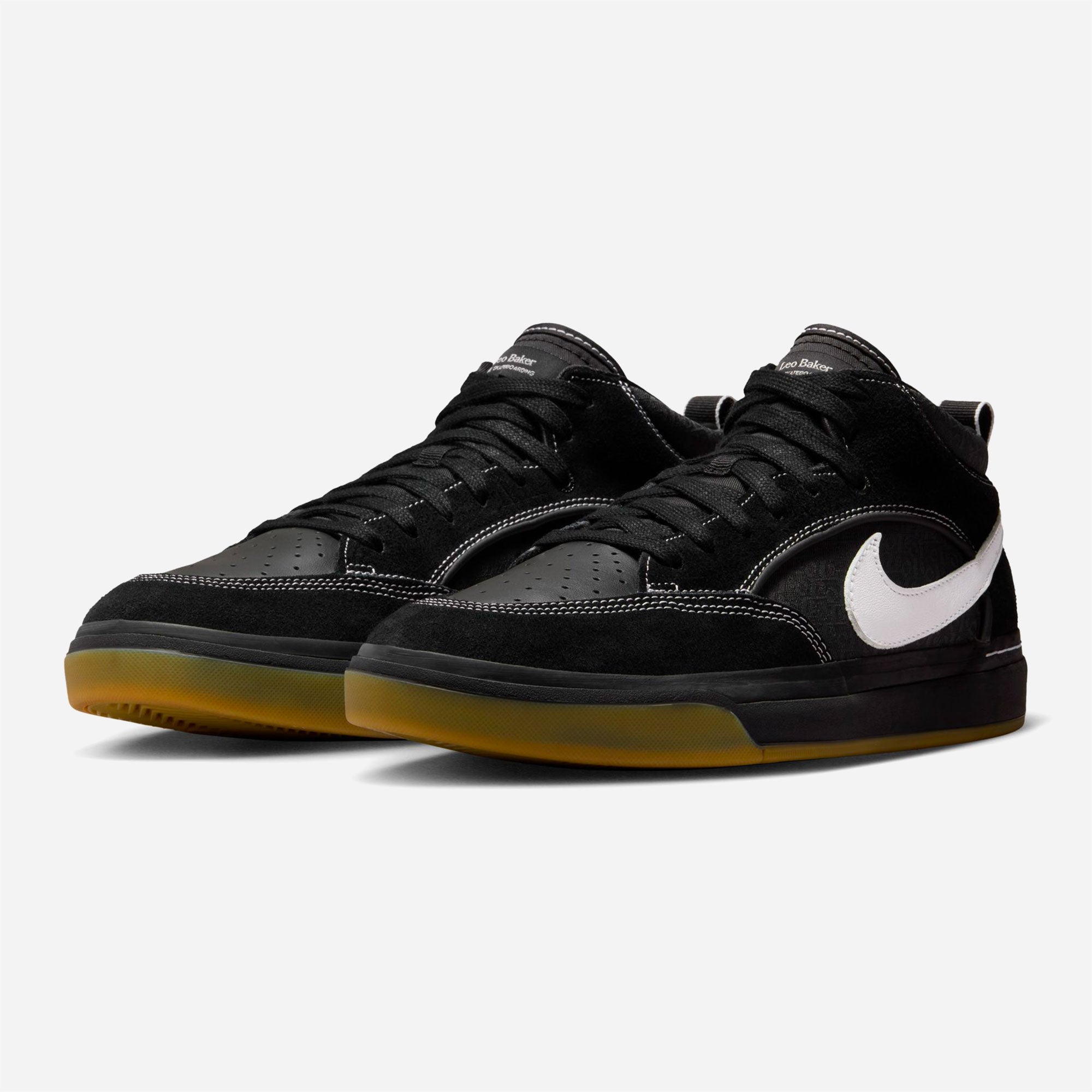 Nike SB - React Leo - Black /White / Black Gum Light Brown