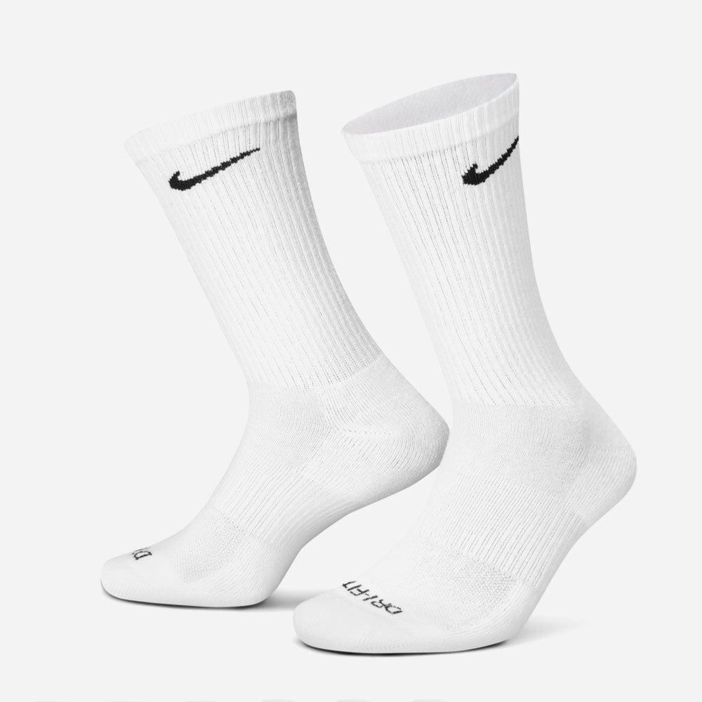 NIKE - EVERYDAY PLUS CUSHIONED 6 PACK SOCKS - White Black