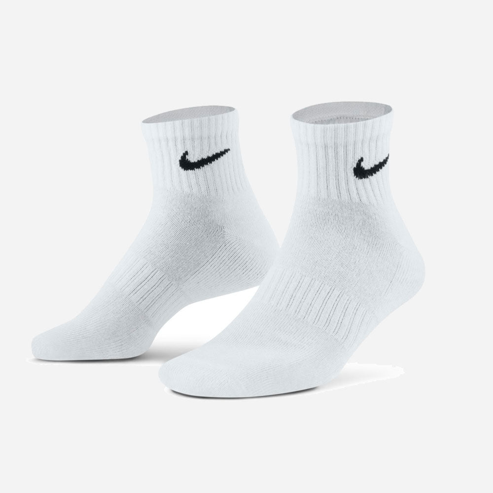 NIKE - TRAINING  LIGHTWEIGHT ANKLE 3 PACK SOCKS - White - Black