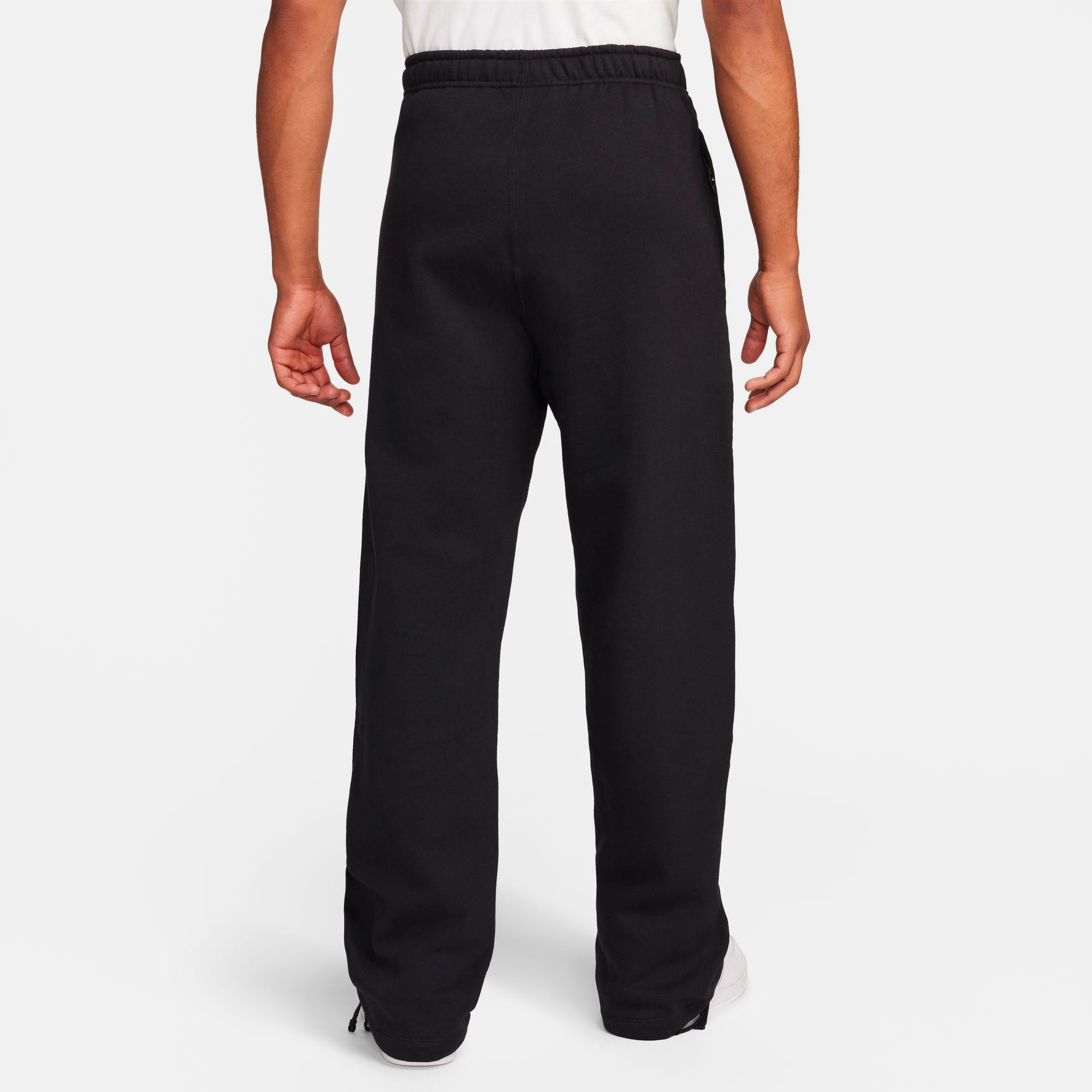 Nike - Solo Swoosh Men's Open Hem Brushed Back Fleece Pants - Black