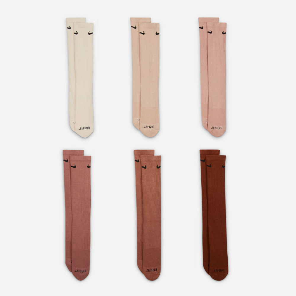 Nike - Everyday Plus Cushioned 6 Pack Socks - Multi Sand