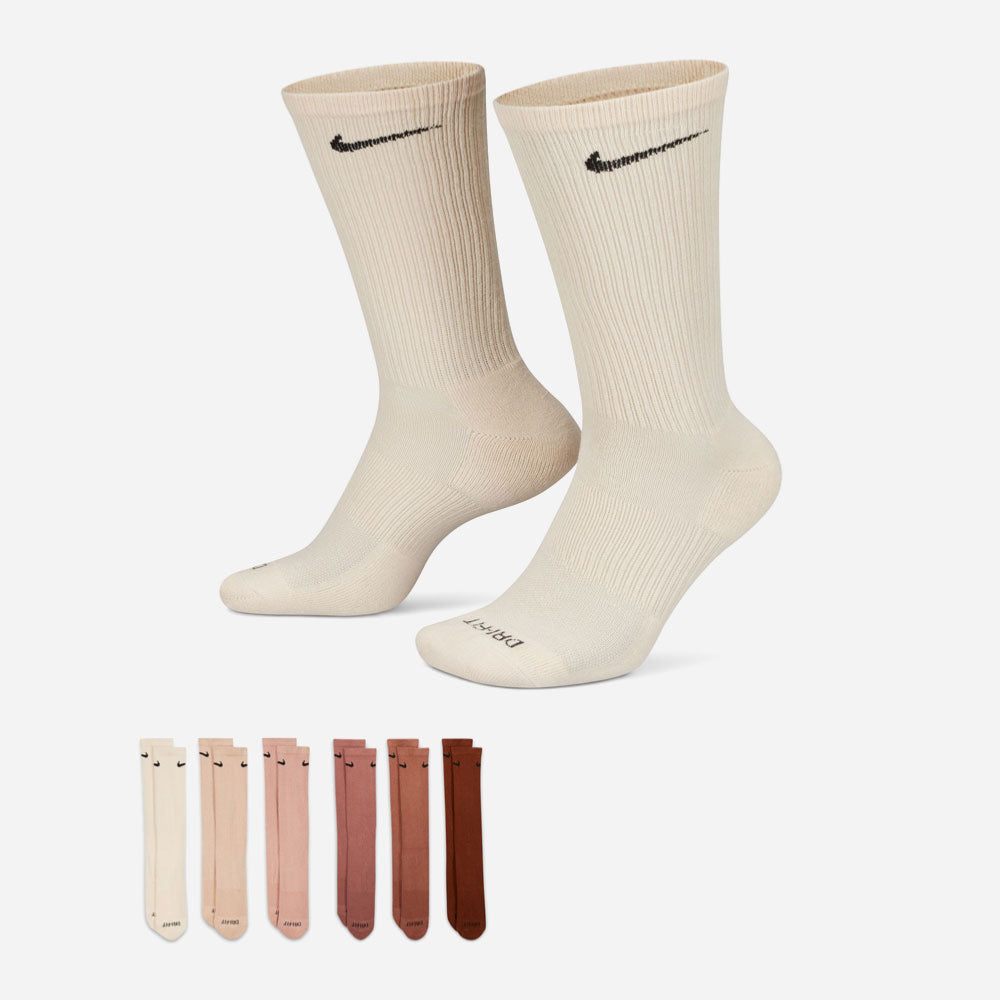Nike - Everyday Plus Cushioned 6 Pack Socks - Multi Sand
