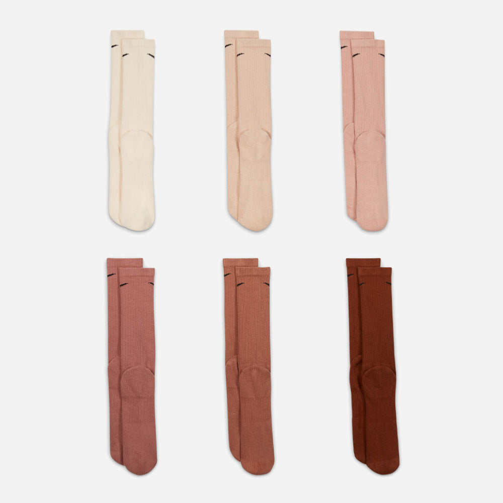 Nike - Everyday Plus Cushioned 6 Pack Socks - Multi Sand
