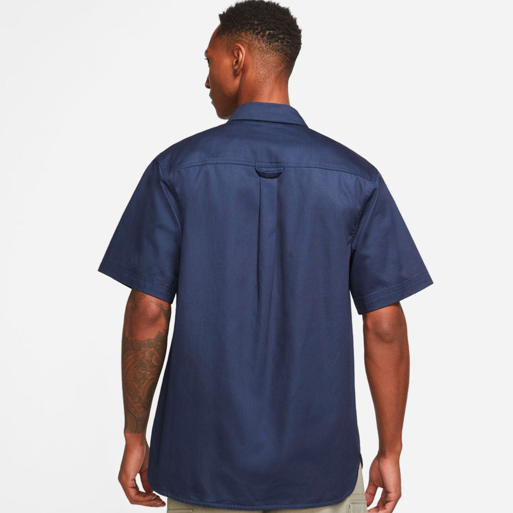 NIKE SB - TANGLIN SS WOVEN BUTTON UP SHIRT - MIDNIGHT NAVY COCONUT MILK