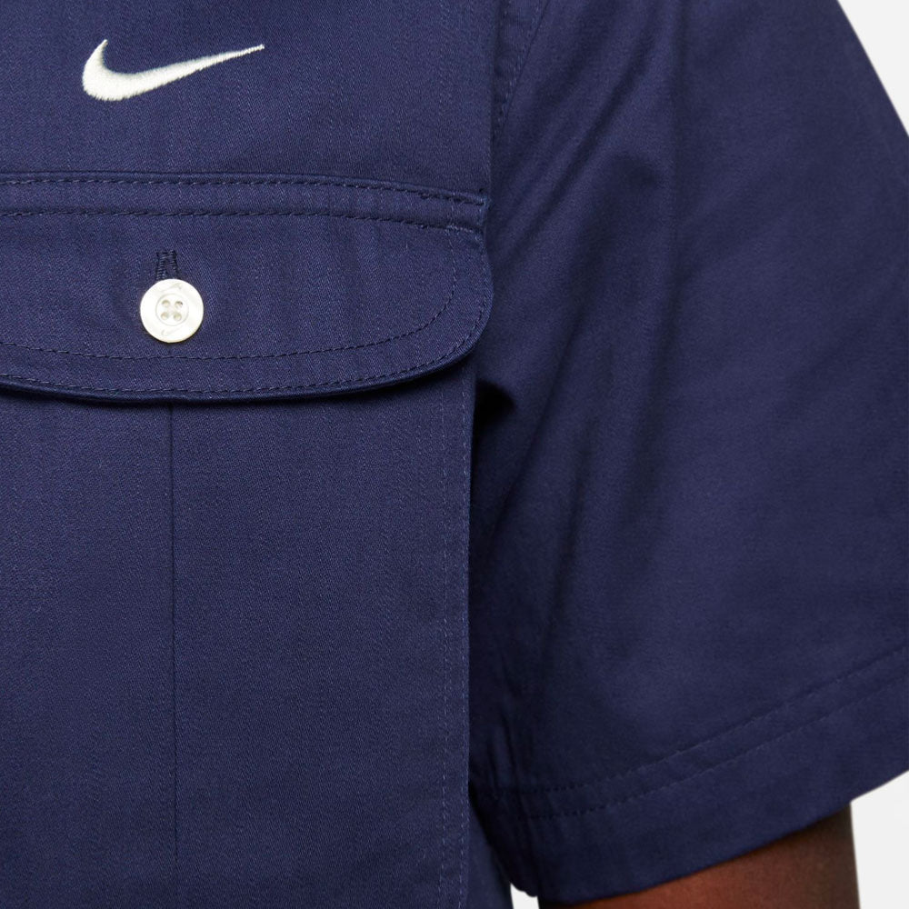 NIKE SB - TANGLIN SS WOVEN BUTTON UP SHIRT - MIDNIGHT NAVY COCONUT MILK