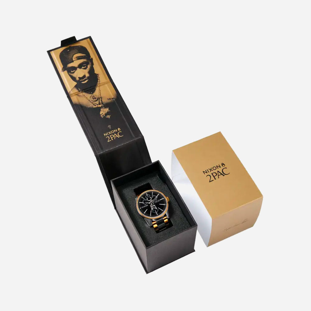NIXON x TUPAC - SENTRY STAINLESS STEEL - Gold - Silver - Black