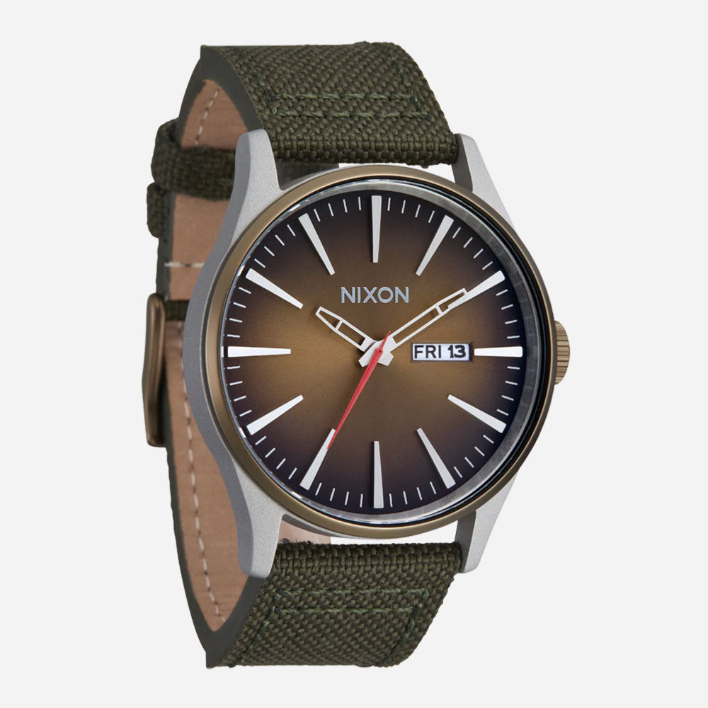 NIXON - SENTRY NYLON - Silver - Light Brown - Forest