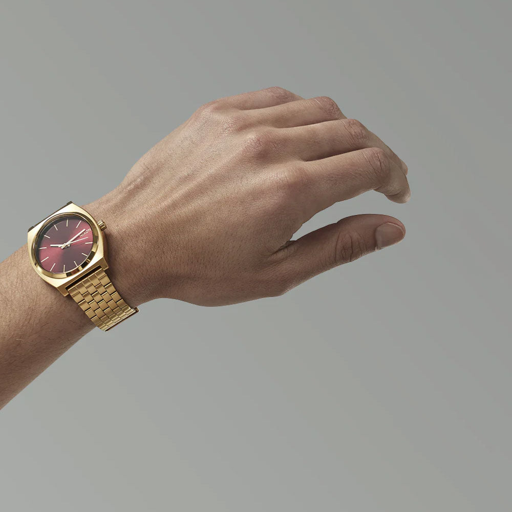 Nixon - Time Teller - Gold - Oxblood Sunray