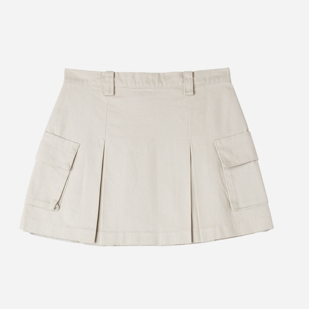 OBEY - ANDREA CARGO MINI SKIRT - Silver Grey